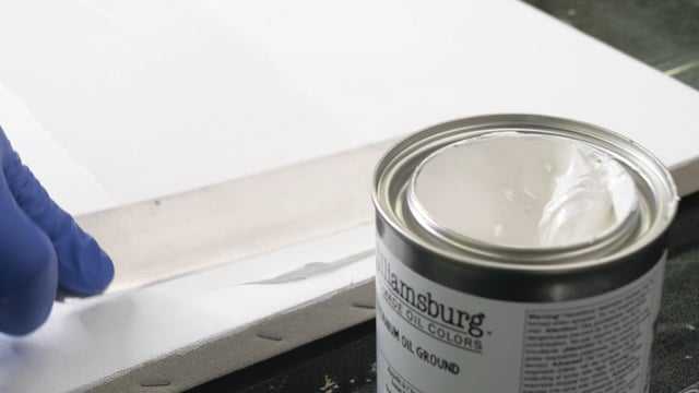 Preparing Canvas using Titanium Oil Ground