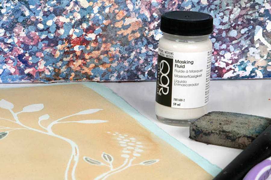 Using QoR Masking Fluid with Watercolor